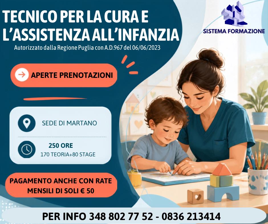 categoria qualifica TECNICO PER LA CURA E L'ASSISTENZA ALL'INFANZIA: