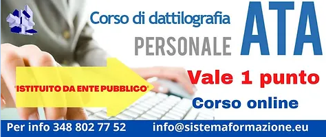 corso di addestramento professionale per la dattilografia - personale ata